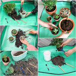 tapis jardinage imperméable vert clips pratique 100x100cm réutilisable
