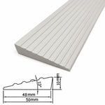 tapis seuil adhésif pvc gris marron noir blanc rayures moderne 60cm