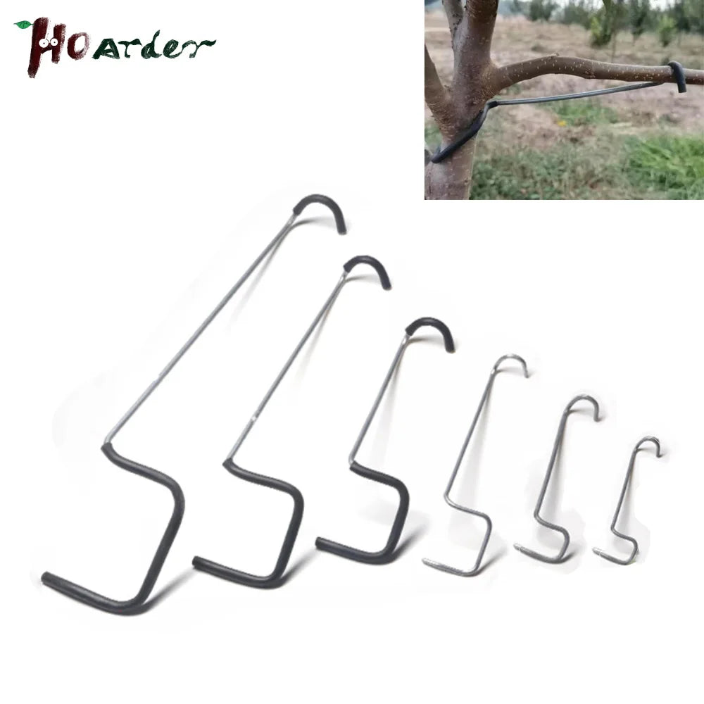crochet jardinage métal noir argenté support branches d'arbre fruitier extérieur