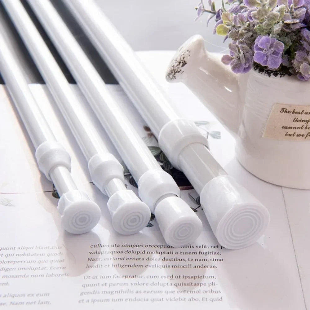 tiges rideau ajustables blancs modernes respectueux environnement 18 90cm pack