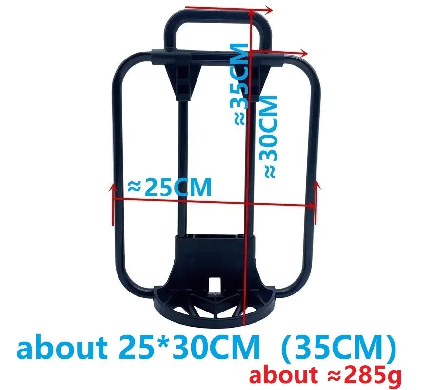 support sac dos pliant brompton aluminium alliage noir clips bandes élastiques ajustables sac dos