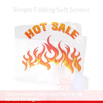 écran projection pliable blanc motif flammes 60 72 84 100 120 pouces publicitaire