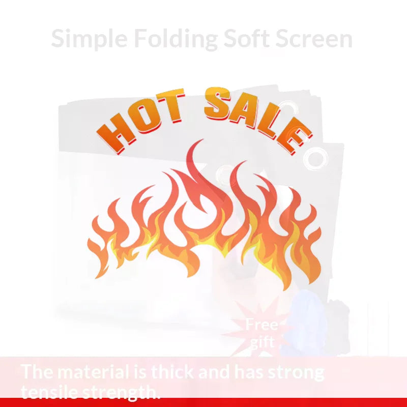 écran projection pliable blanc motif flammes 60 72 84 100 120 pouces publicitaire