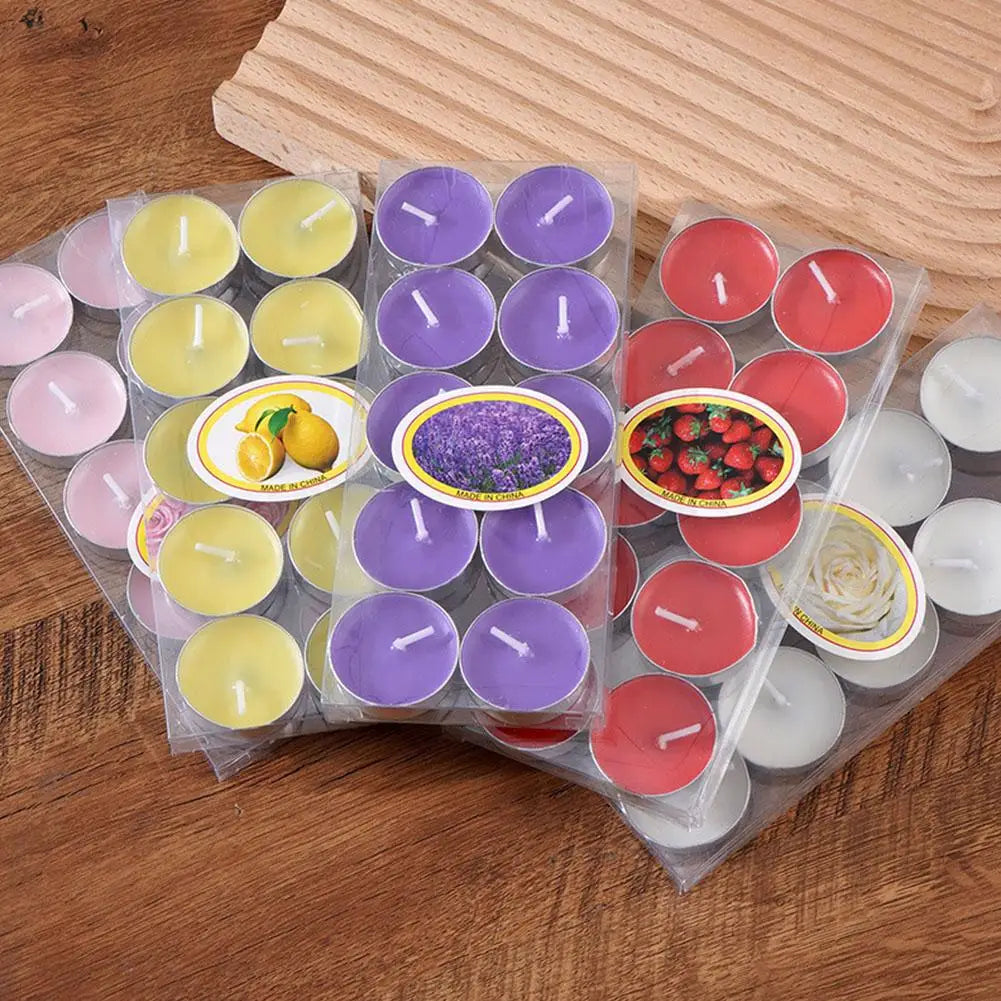 bougies parfumées classiques rouge rose jaune violet sans fumée couples décoration chambre romantique