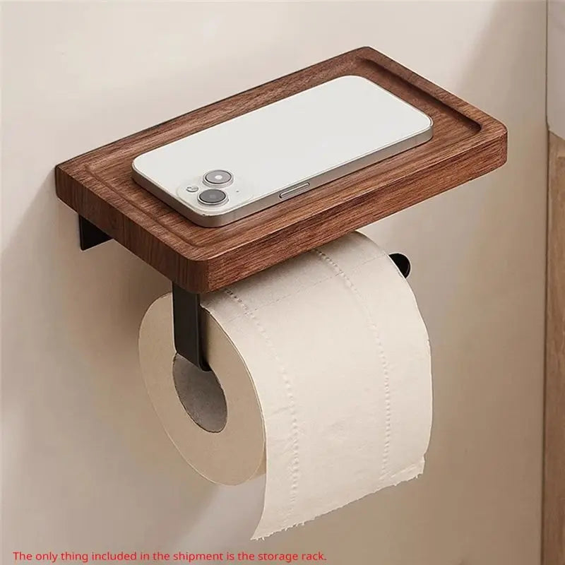 porte papier toilette étagère moderne téléphone mural aluminium marron blanc smartphone rouleau papier toilette