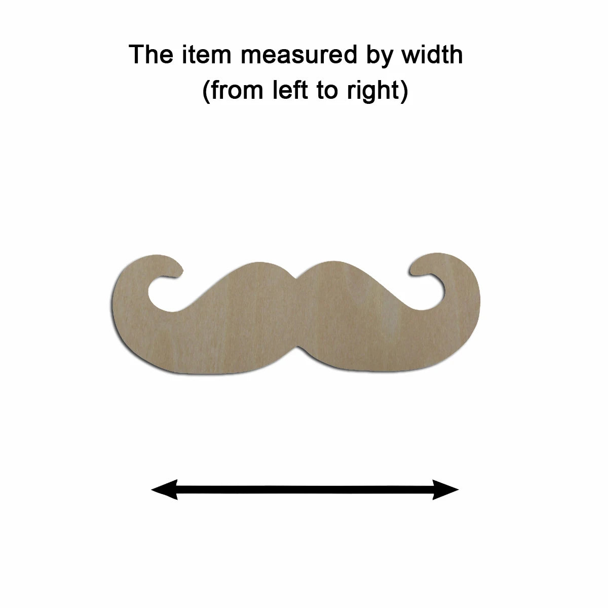 Forme bois moustache inachevée prête à peindre DIY