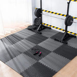 tapis sol noir texture géométrique moderne 10mm épaisseur pvc antidérapant 16 pièces