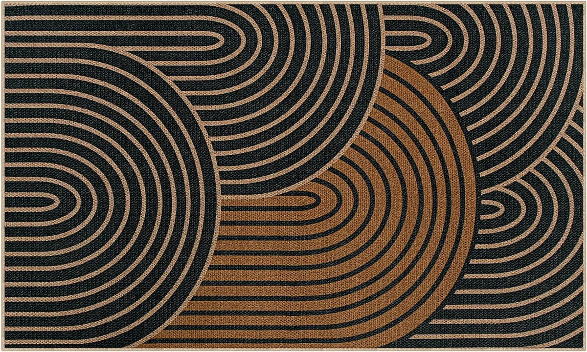 tapis d'entrée moderne rayures horizontales antidérapant résistant décoloration polyester bébés