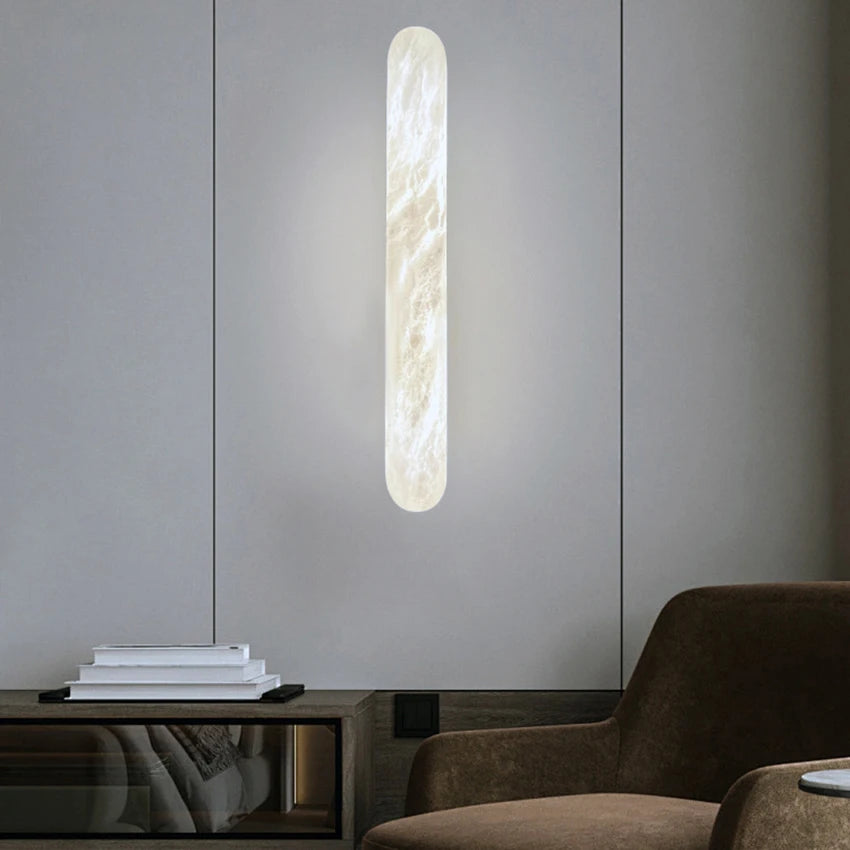 lampe murale led marbre moderne blanc beige nouvelle cuisine chambre salle manger
