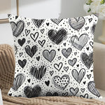 coussin décoratif velours noir moderne élégant salon fauteuil livres textiles polyester imprimé