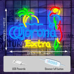 néon lumineux logo corona extra couleur arc ciel moderne crochet mural lumière publicitaire