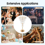 présentoir décoration transparent or blanc fleurs ballons bougies festif élégant mariageDecorationSupportFleursPendantsBrillants