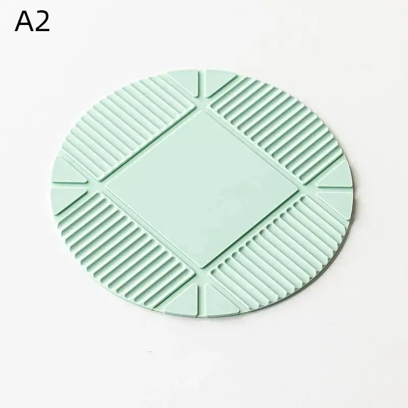 tapis cuisine coussin table violet rose vert clair rayures horizontales moderne silicone antidérapant pliable