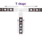 connecteur forme ruban led blanc pin 10 12mm ws2812 rgb
