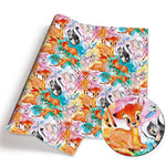 tissu imprimé dessins animés winnie ourson coton polyester 140x50cm bricolage enfants illustration colorée