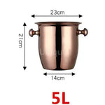 cuve vin acier inoxydable poignées vin whisky champagne seau glace