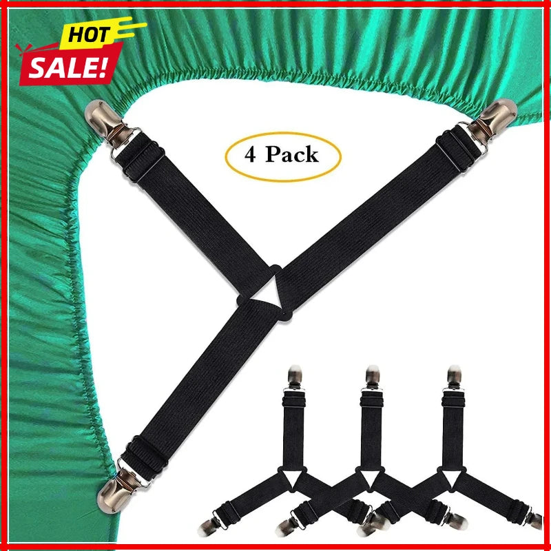 attaches draps noires blanches élastiques réglables clips lit maison modernes qualité solides