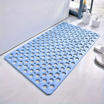 tapis bain antidérapant perforé gris bleu moderne ventouses drainage texturé