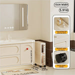 rangement mobile meuble beige compartiments tiroirs moderne minimaliste roulettes salon cuisine chambre