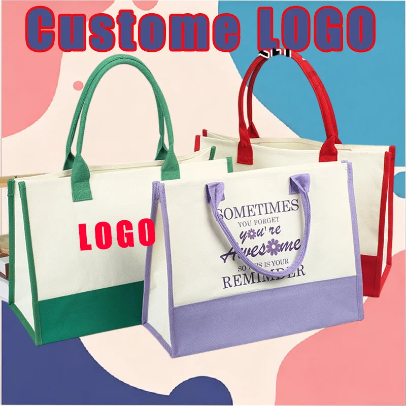 sac main polyester femme moderne blanc vert bleu noir poignées détachables grande capacité patchwork