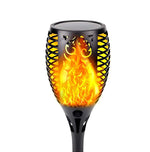 lumière solaire led flamme noire extérieure moderne jardin patio piscine