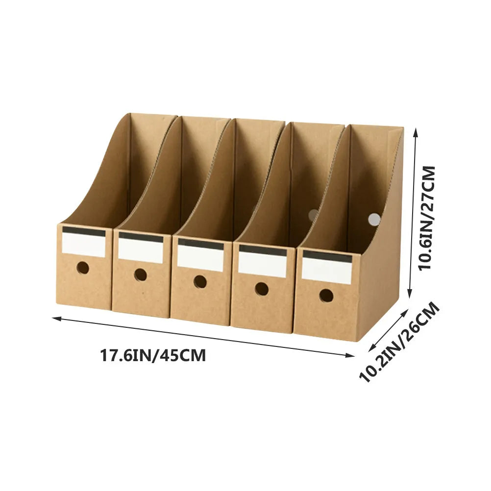 boîtes rangement documents marron clair texture cartonnée moderne étiquettes blanches organisation bureau.storage containers document