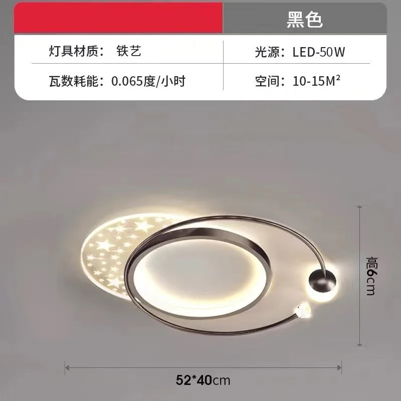 plafonnier led or moderne circulaire points lumineux blanc noir chambre salon