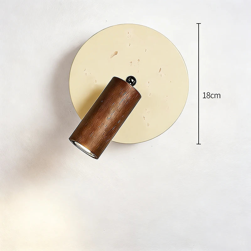 applique murale moderne pierre texture naturelle marron beige éclairage led chambre salle manger étude