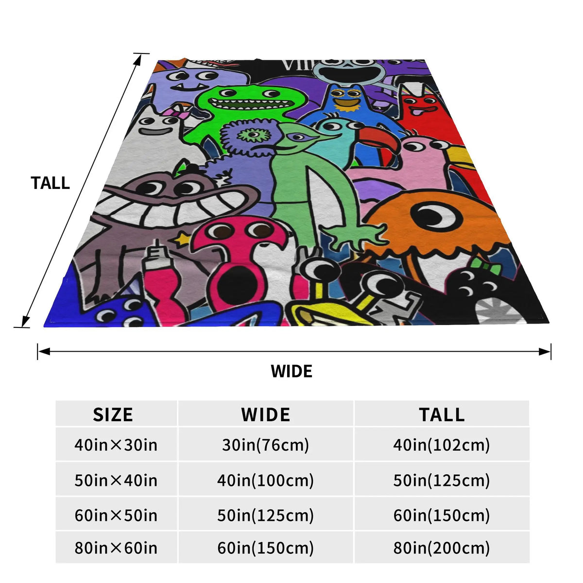 couverture multicolore dessins animés moderne anti boulochage polyester portable hiver été 80x60in 60x50in 50x40in