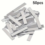 bandes miroir argent adhésives décoration moderne 50 pièces plate lisse opaques