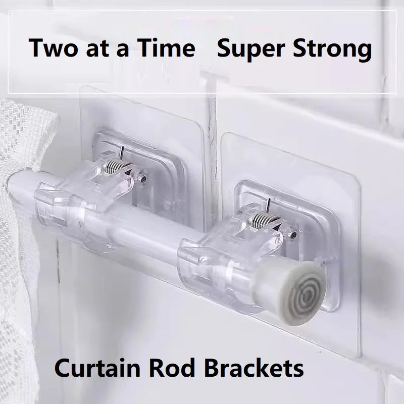 porte coudes rideau adhésifs transparents modernes accessoires rideaux ajustables clips crochets anneaux boucles plastique