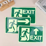 panneau sortie lumineux vert adhésif graphique moderne silhouette mouvement directionnel sécurité évacuation
