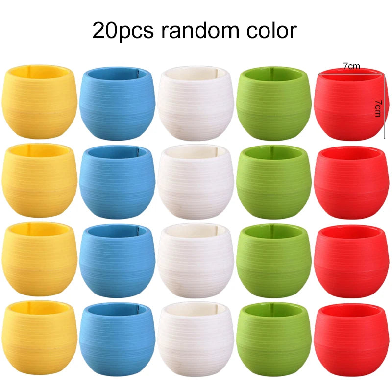 pots fleurs plastique rouge vert jaune bleu blanc noir modernes assiettes base
