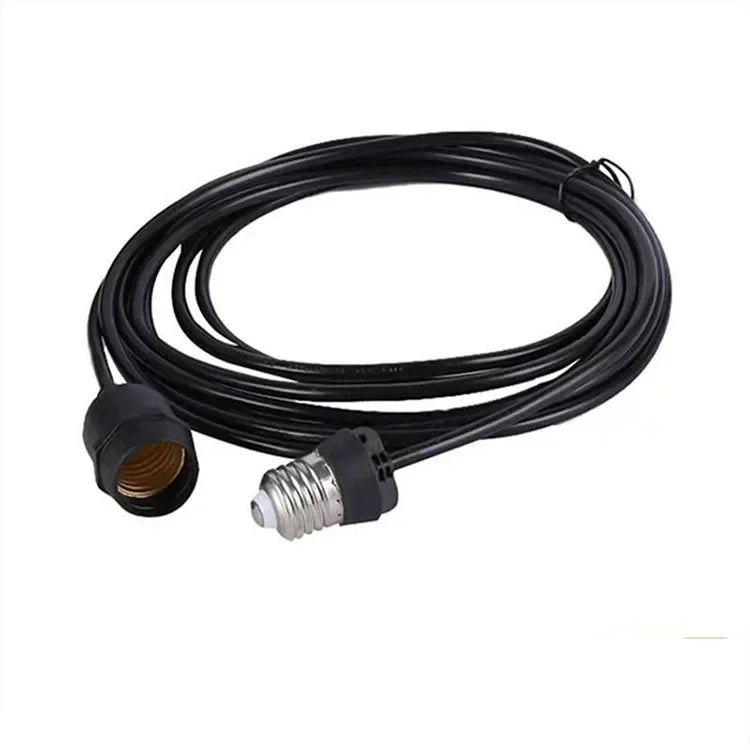 ampoule filament noir transparent moderne câble e27 étanche 1m 5m rond lisse