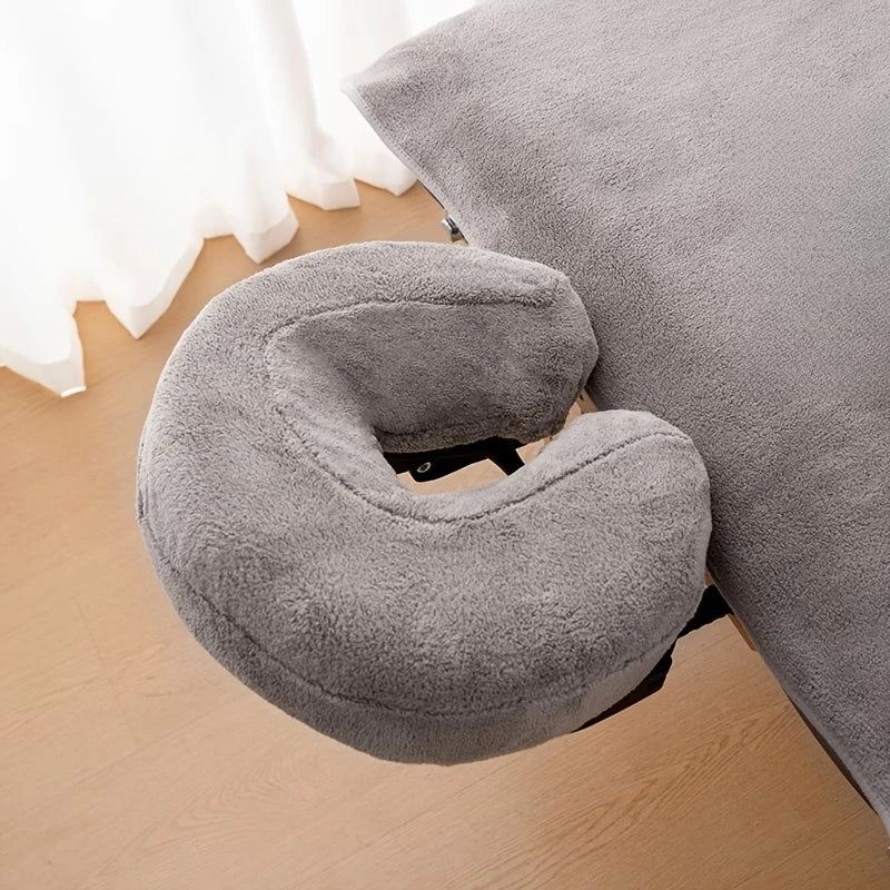 coussin voyage velours doux rose bleu gris confortable sans electricité relaxation