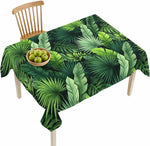 nappe verte feuilles tropicales moderne mariage extérieur décoration table restaurant fête