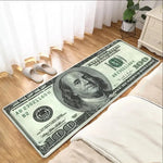 tapis géométrique moderne tapisserie salon chambre décoration intérieure portrait franklin texte imprimé polyester