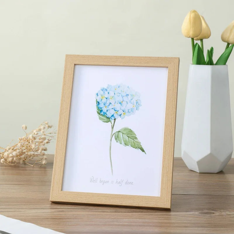 cadre photo bois clair moderne minimaliste verre transparent 10x15cm noir blanc