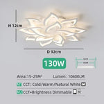 lampe moderne fleur lotus acrylique polie blanc noir réglable lumière chambre salon