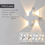applique murale led noir contemporaine 4w 6w 7w interrupteur bouton geometrique simple