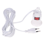 prise électrique moderne câble blanc interrupteur rotatif 4m