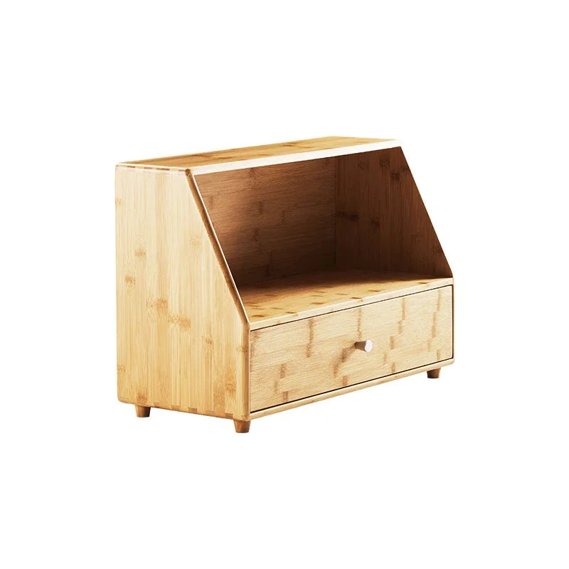 organisateur porte chaussures minimaliste moderne bambou tiroirs étagères inclinables multifonctionnels