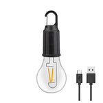 lampe camping rechargeable usb blanc noir bleu transparent moderne portable crochet câble usb charge