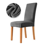 housse chaise velours élastique moderne beige clair protection mariage salle manger plage fauteuil