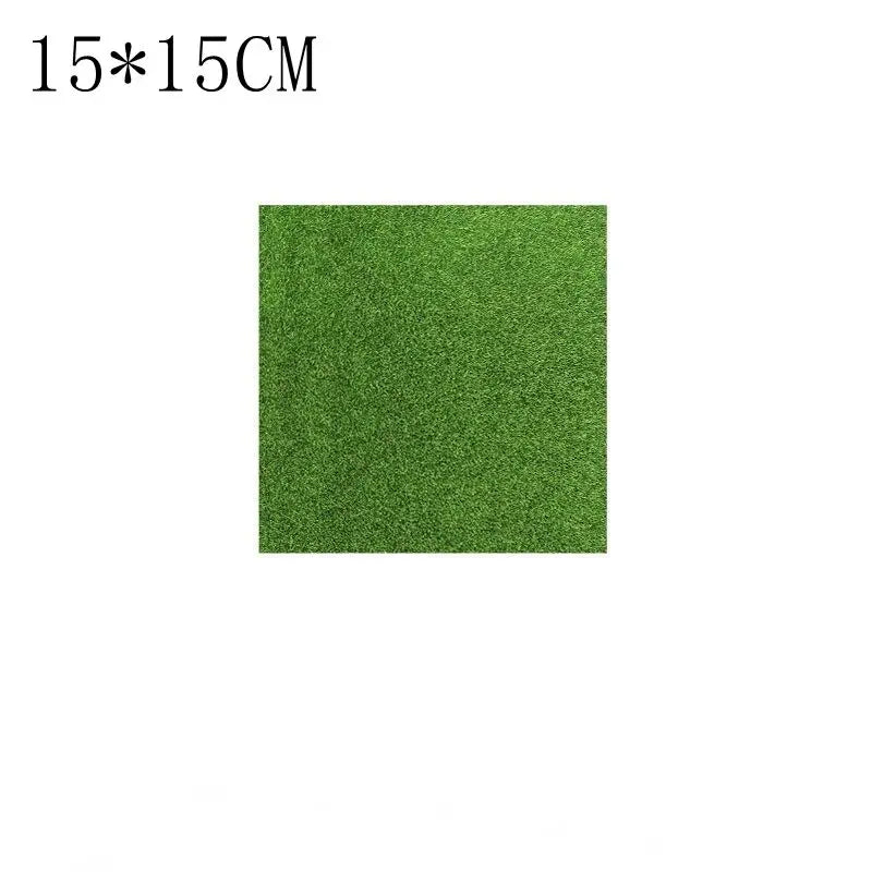 tapis décoration extérieure herbe artificielle vert imitation gazon texturé opalescent animaux miniatures jardin