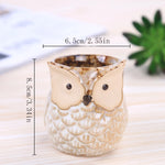Cache-pot céramique hibou mignon bleu dans décoration intérieure