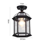 lampe vintage noir doré rétro géométrique opacité interrupteur bouton led montée surface