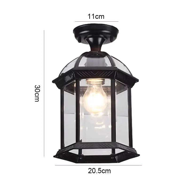 lampe vintage noir doré rétro géométrique opacité interrupteur bouton led montée surface