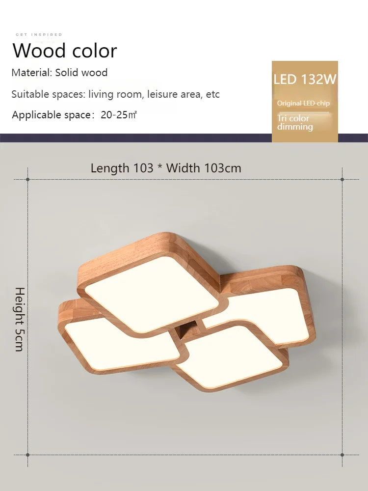 luminaire bois clair géométrique minimaliste éclairage salon moderne blanc
