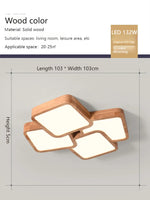 luminaire bois clair géométrique minimaliste éclairage salon moderne blanc